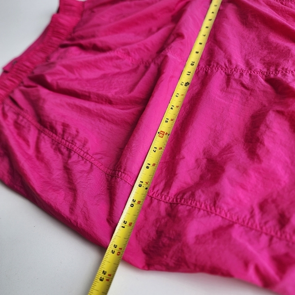 Rare NO COMMENT Women's Hot Pink SKIRT Rutched Sides Midi Skirt Sports Sz L - Picture 8 of 12
